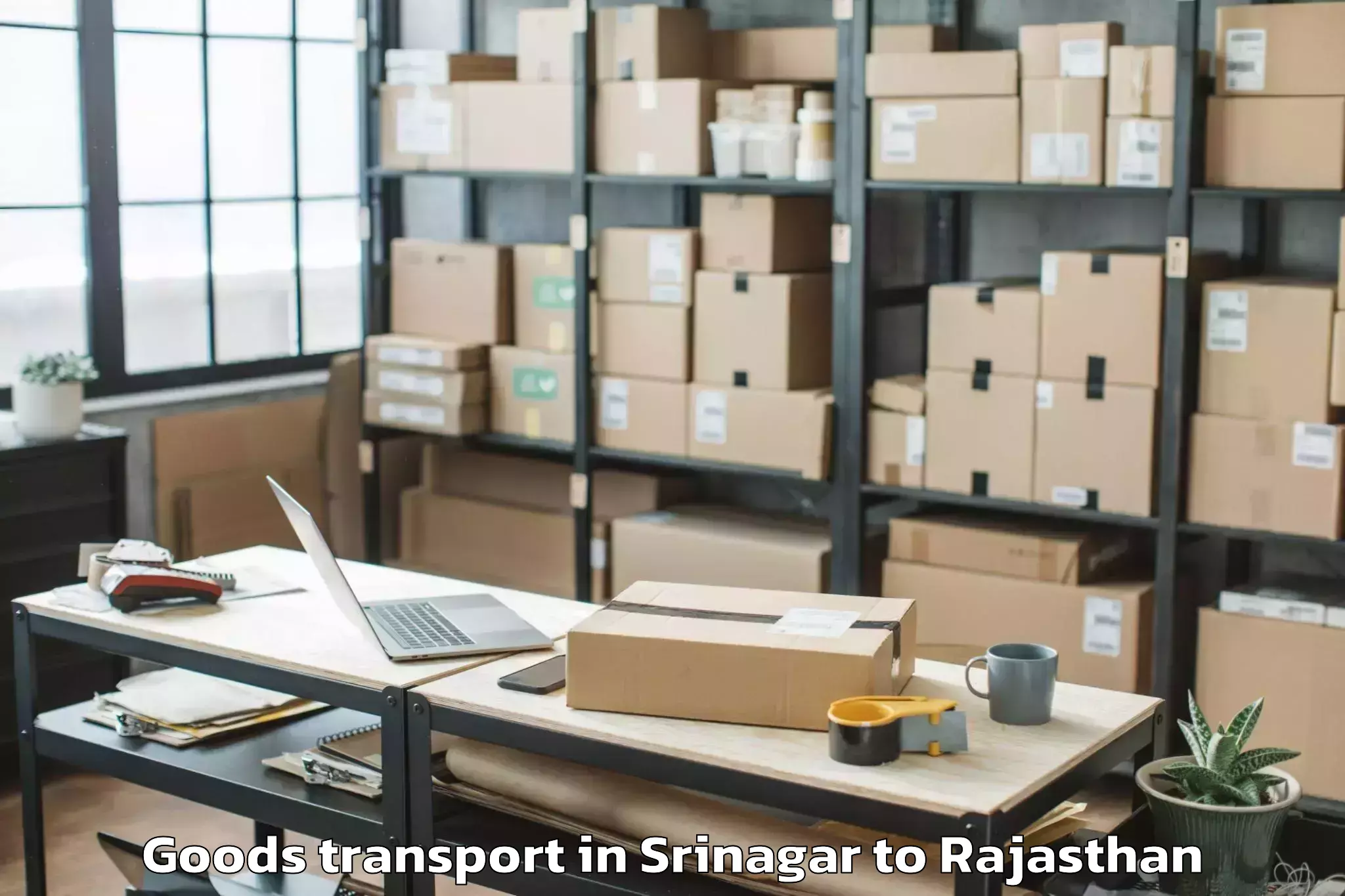 Hassle-Free Srinagar to Jaipur Goods Transport